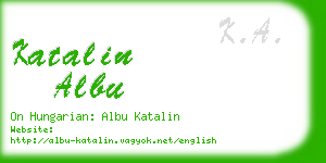 katalin albu business card